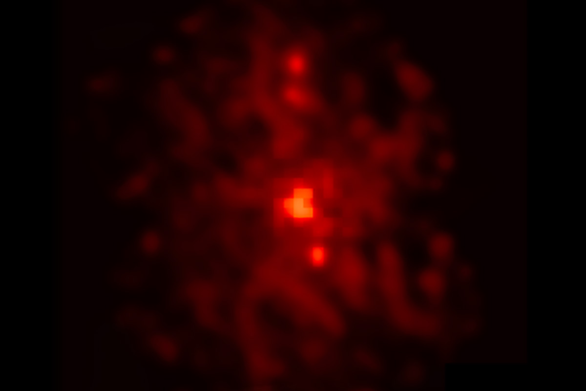 Image showing the detection of methane at comet 3I/ATLAS by the James Webb Space Telescope's MIRI instrument, December 2025. Credit: NASA, ESA, CSA, STScI, M. Belyakov (Caltech), I. Wong (STScI), Image Processing: A. Pagan (STScI)