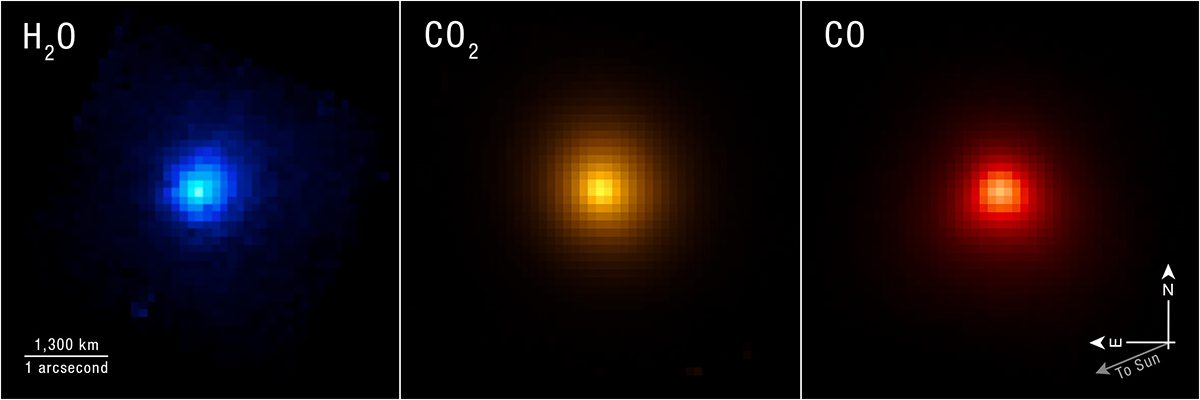 The detection of different chemical signatures by the James Webb Space Telescope's NIRSpec instrument in December 2025. Credit: NASA, ESA, CSA, STScI, M.Cordiner (Catholic University of America, GSFC)