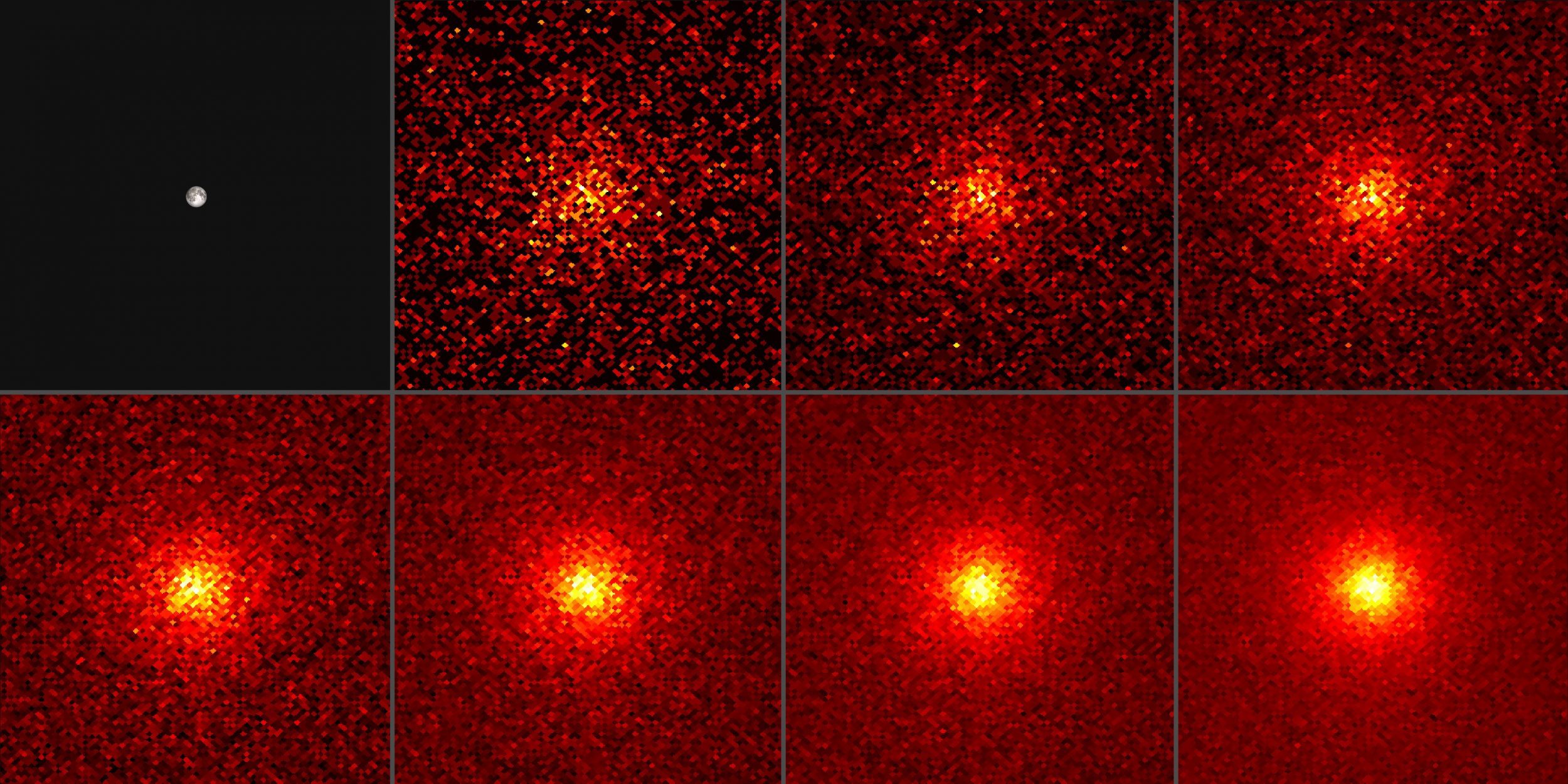 Gamma ray observations of the Moon by the Fermi Gamma-ray Space Telescope. Credit: NASA/DOE/Fermi LAT Collaboration