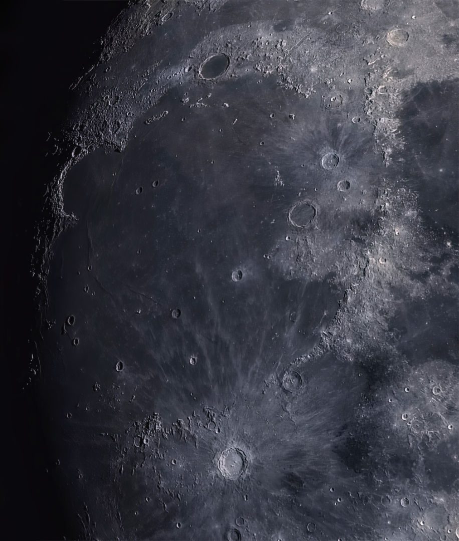 Mare Imbrium close-up Roger Hyman, Sparkford, Somerset, 13 January 2022 Equipment: Altair Hypercam 183C Pro camera, William Optics Zenithstar 126 refractor, Celestron CGX mount