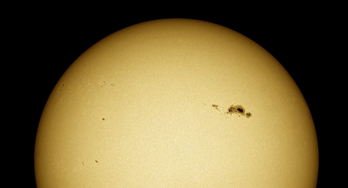 Sunspot group in February 2024. Credit: Pete Lawrence