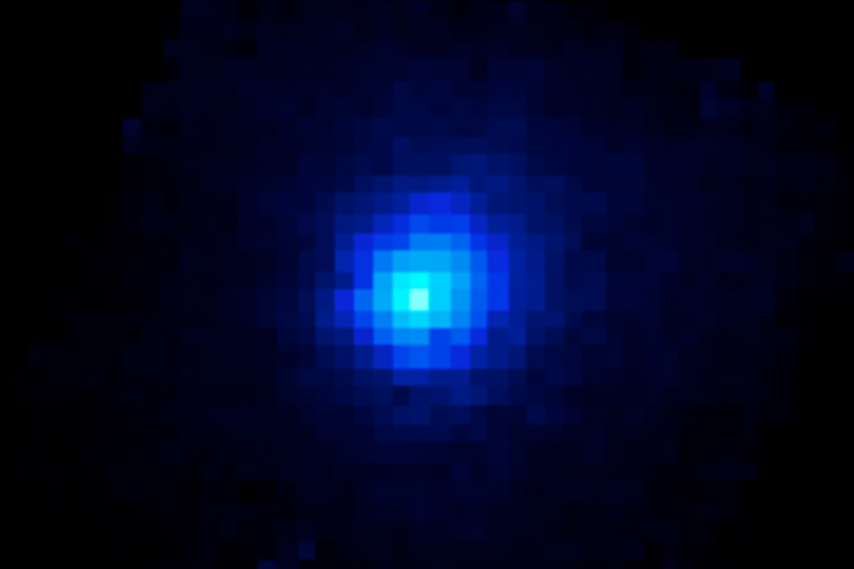 James Webb Space Telescope NIRSpec image of comet 3I/ATLAS, showing the detection of H2O at the comet. Credit: NASA, ESA, CSA, STScI, M.Cordiner (Catholic University of America, GSFC)