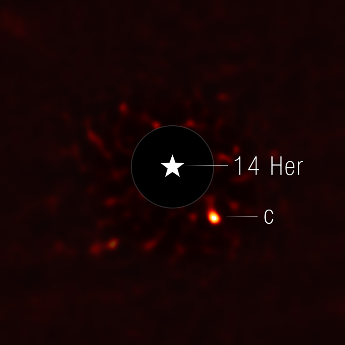 James Webb Space Telescope direct image of exoplanet 14 Herculis c. Credit: NASA, ESA, CSA, STScI, William Balmer (JHU), Daniella Bardalez Gagliuffi (Amherst College)