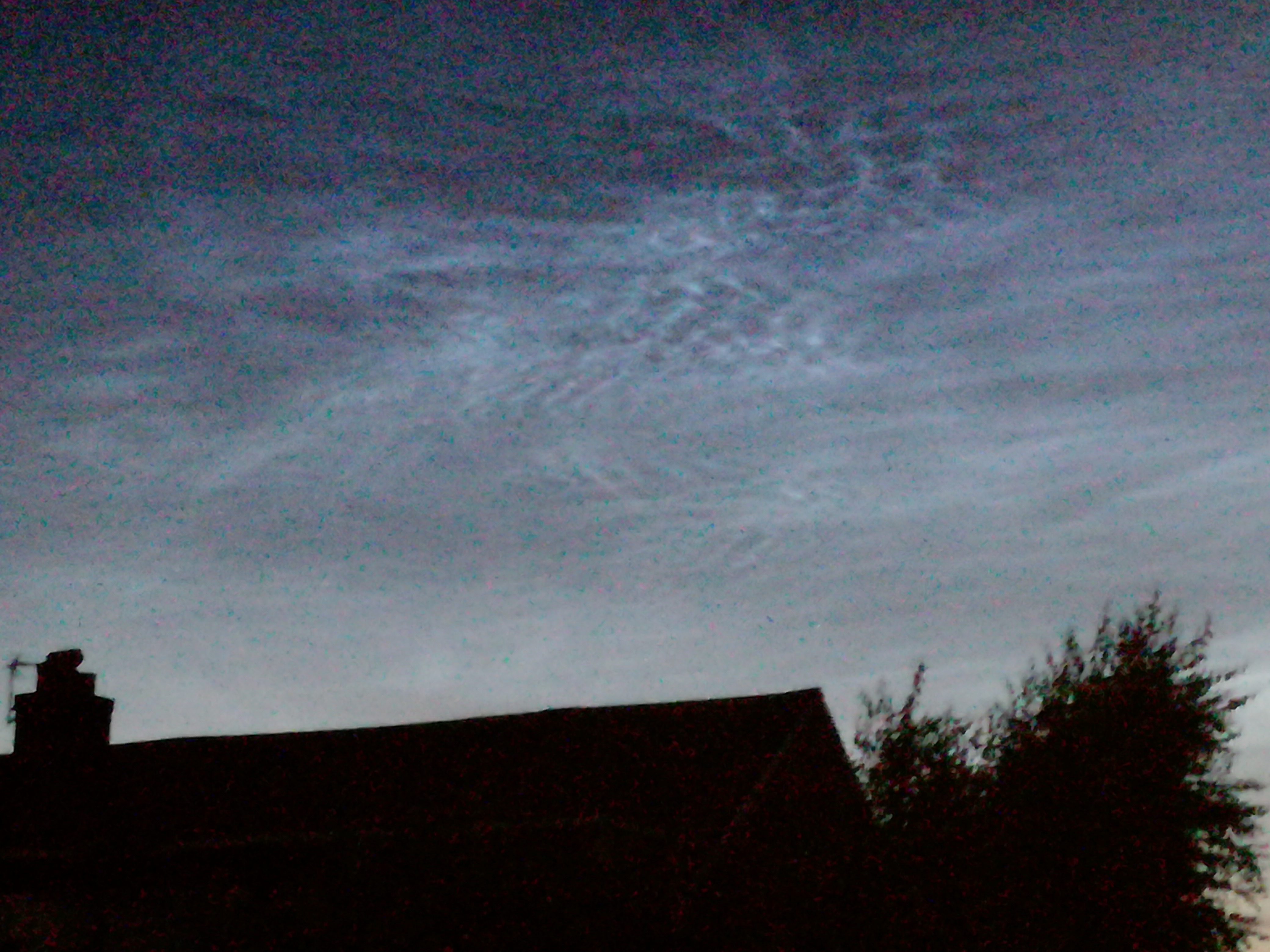 Noctilucent clouds - Andrew Ball, Mawdesley, Lancashire, 21 June 2019 Equipment: Huawei P9 smartphone
