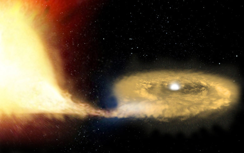 Artists impression of a Type 1a supernova. Credit: ESA/ATG medialab