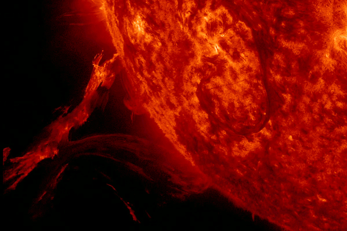 A solar flare erupting from the Sun. Credit: NASA