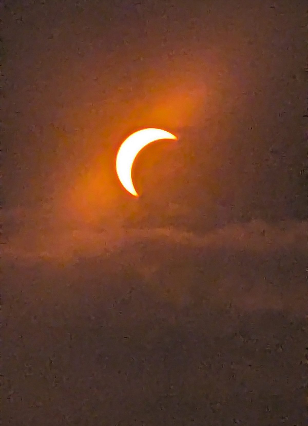 Partial solar eclipse by Emma Mullock over Liverpool, UK, 12 August 2026