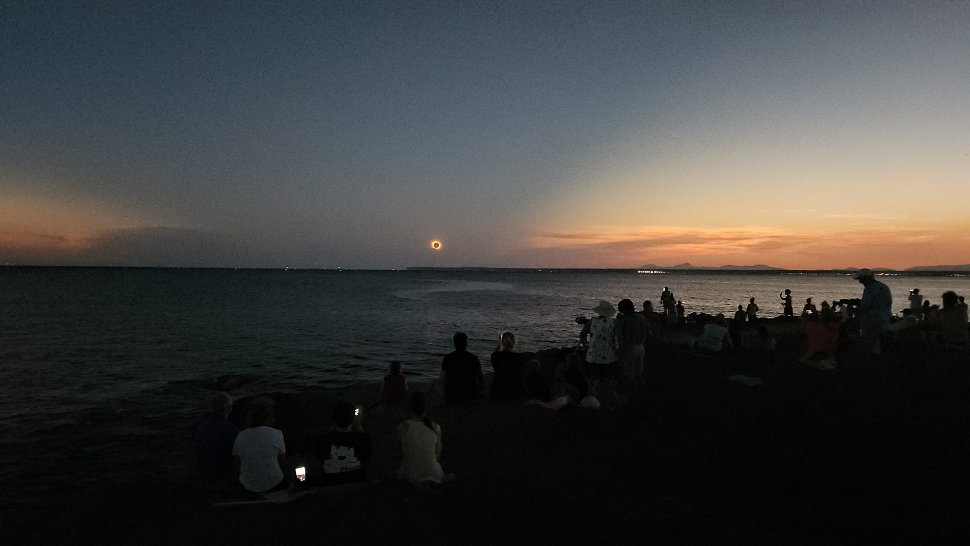 Graham Prescott captured this remarkable photo of onlookers watching the 12 August 2026 solar eclipse from Colònia de Sant Jordi, Mallorca, Spain.

Equipment: smartphone