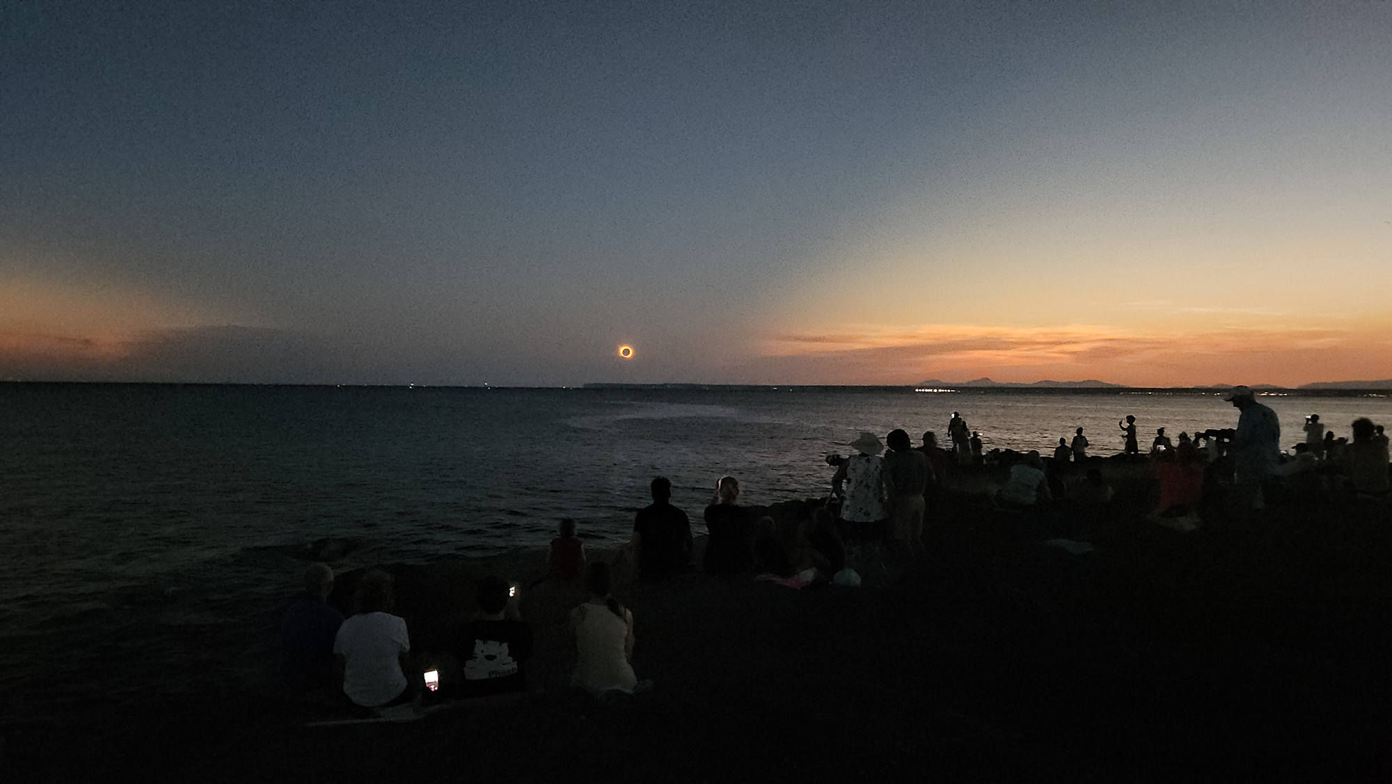 Graham Prescott captured this remarkable photo of onlookers watching the 12 August 2026 solar eclipse from Colònia de Sant Jordi, Mallorca, Spain.

Equipment: smartphone