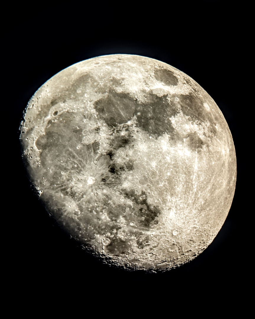 The Moon Sonia Turkington, North Reddish, Stockport, 10th July 2022 Equipment: Google Pixel 6 smartphone, SkyWatcher Skyliner 250PX, Dobsonian mount