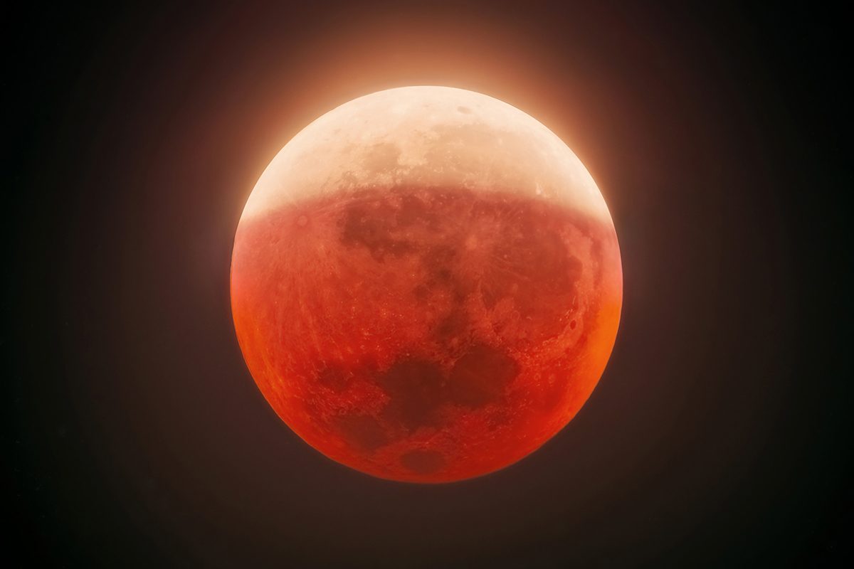 Earth's round shadow seen during a lunar eclipse. Credit: Javier Zayas Photography / Getty Images