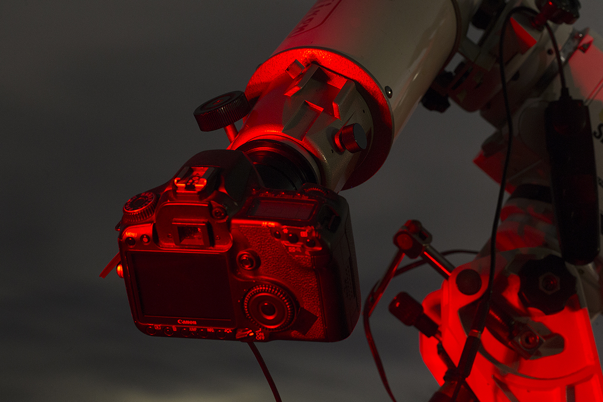 How to attach a DSLR to a telescope. Credit: Charlotte Daniels