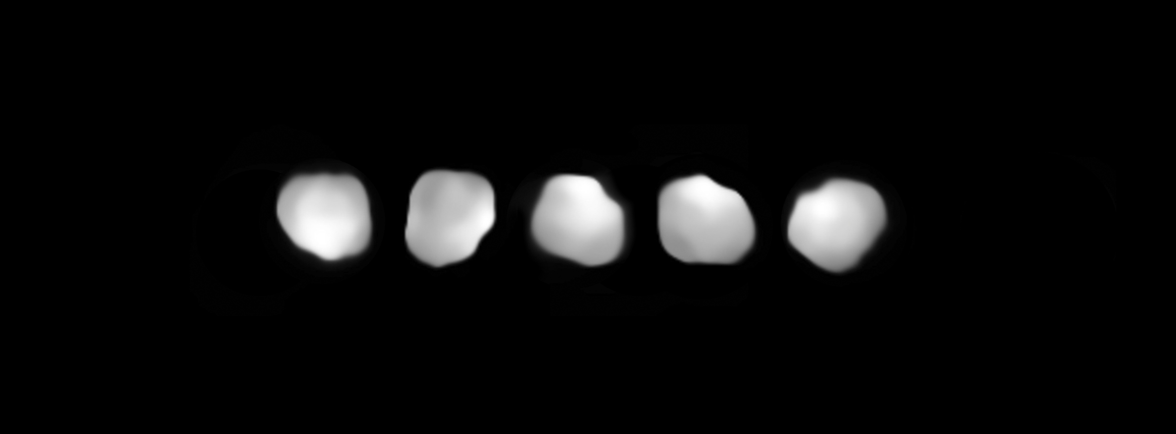 Images taken by ESO’s Very Large Telescope in 2018 gave us a sense of Asteroid Psyche's shape and size. Credit: ESO/LAM