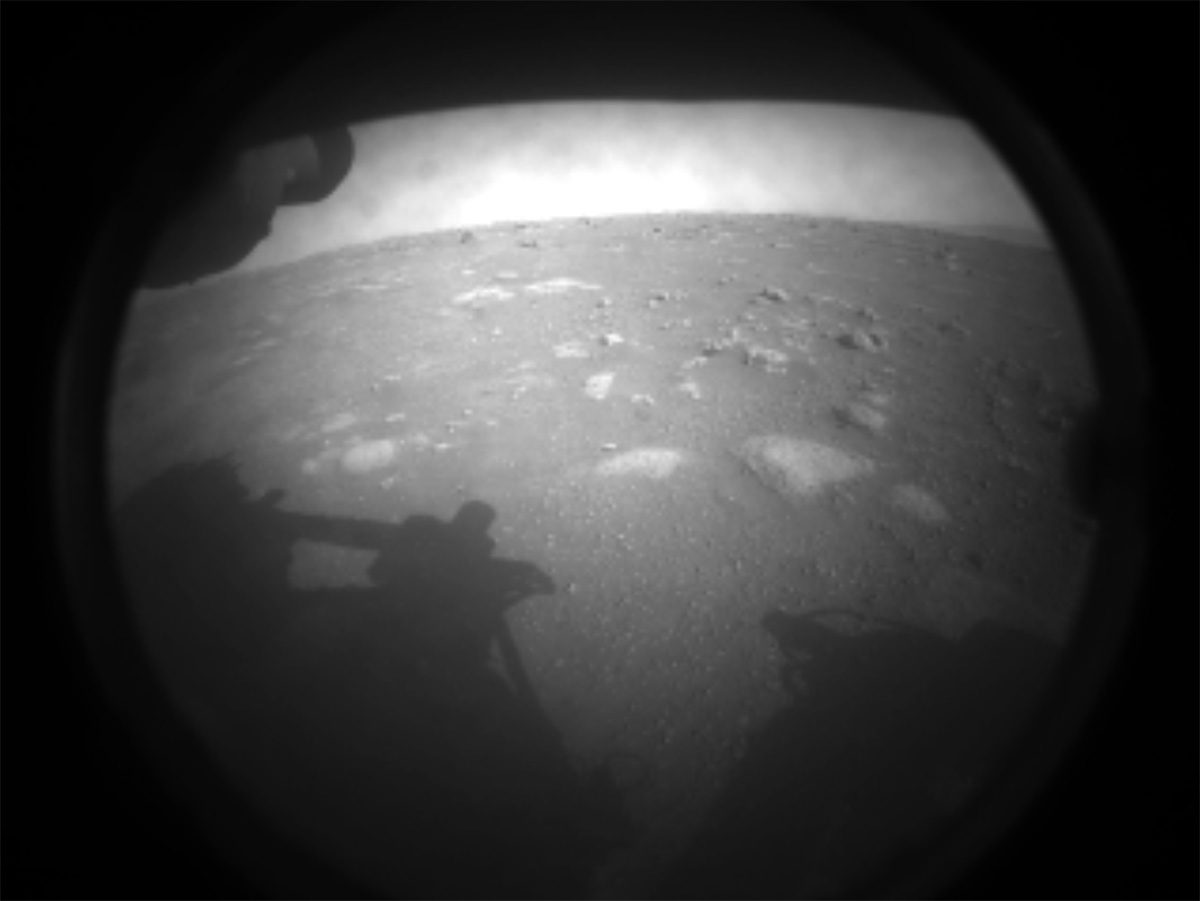 The first image of Mars captured by NASA’s Perseverance rover. Credit: NASA/JPL-Caltech The first image of Mars captured by NASA’s Perseverance rover. Credit: NASA/JPL-Caltech