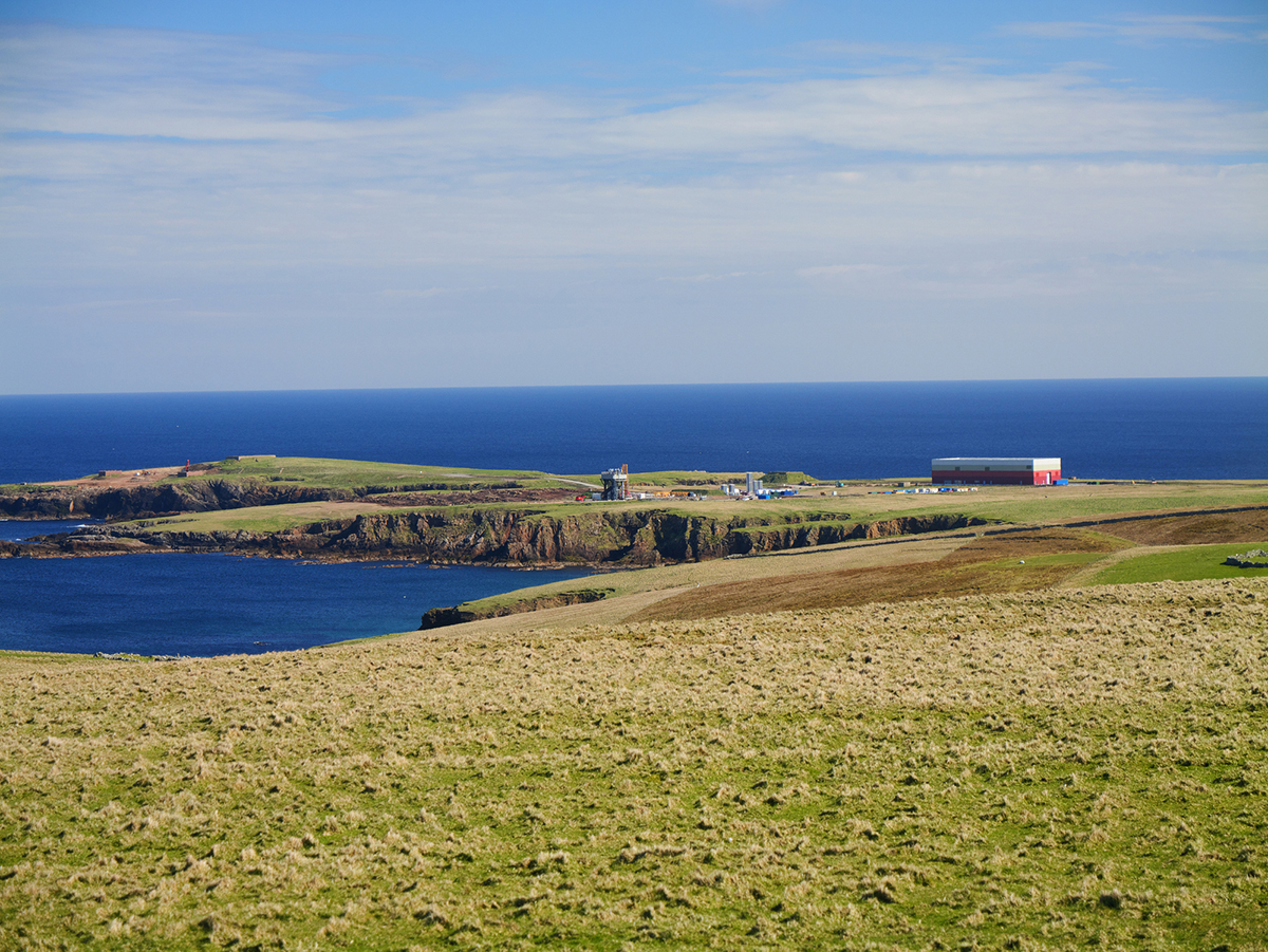 Saxavord Space Port nestled on the rugged coastline of Unst, Shetland, UK. Credit: Alan Morris / Getty Images