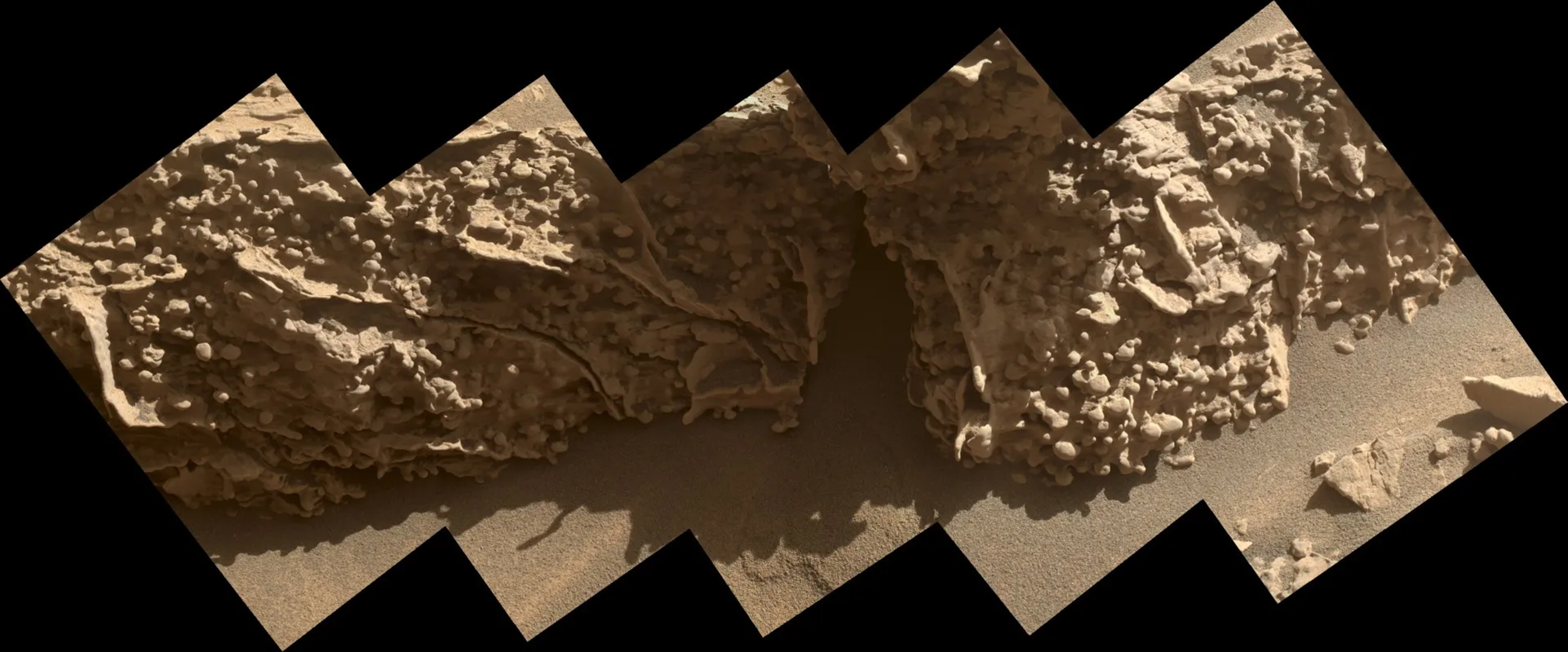 Bumpy nodules formed by minerals that remained as groundwater dried out on Mars billions of years ago. Credit: NASA/JPL-Caltech/MSSS
