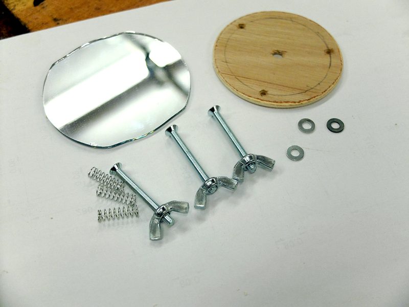 Step 3 mirror and mount parts Step 3 mirror and mount parts