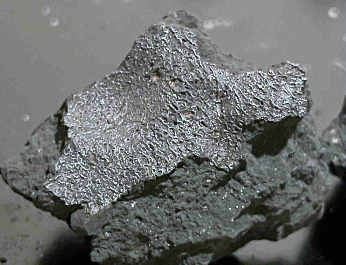 A fragment of the Hillsborough meteorite, broken on impact. Credit: SETI Institute