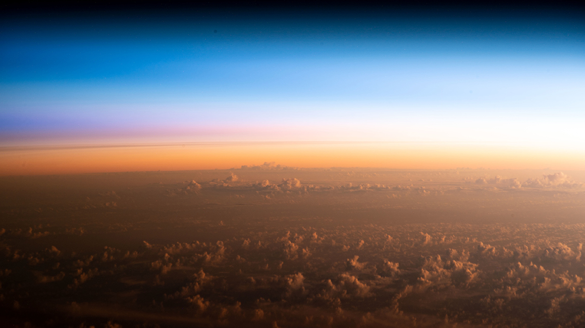 If you think sunrises on Earth are beautiful to look at, wait till you’ve seen one from low Earth orbit. Credit: NASA