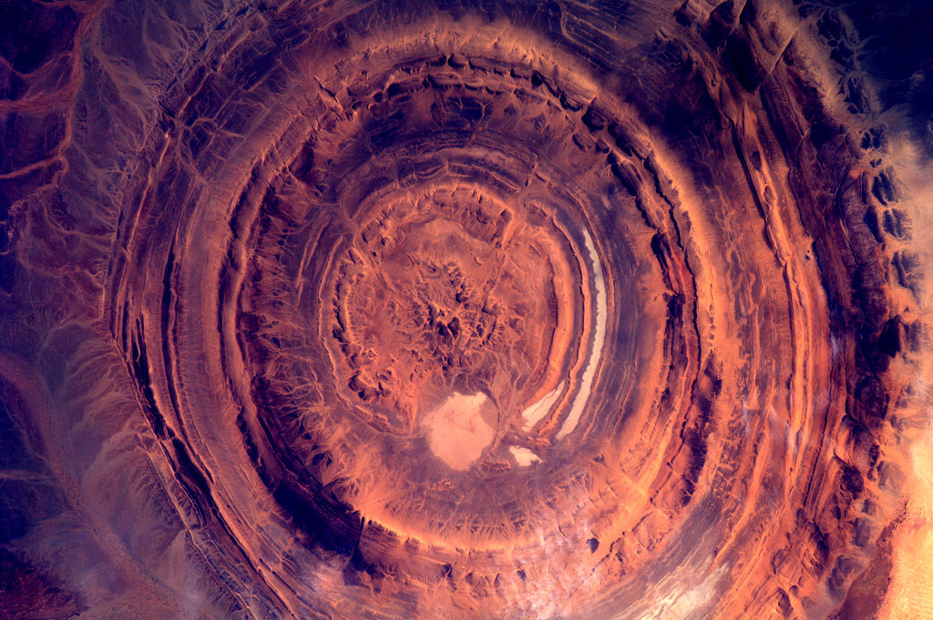 The Richat Structure is a well-known natural wonder – but ISS astronauts get a better view than most. Credit: ESA/NASA