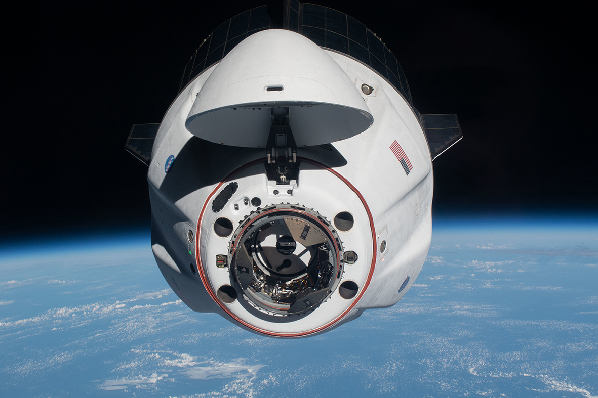 Enter the dragon: SpaceX’s Crew Dragon Endeavour docks with the ISS in 2024. Credit: NASA
