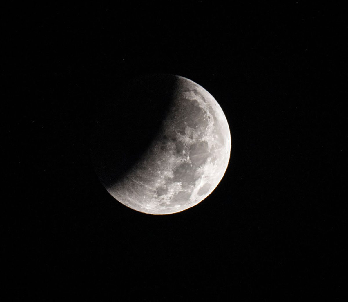 The partial lunar eclipse over Catania, Italy, 28 August 2026. Photo by Fabrizio Villa/Getty Images
