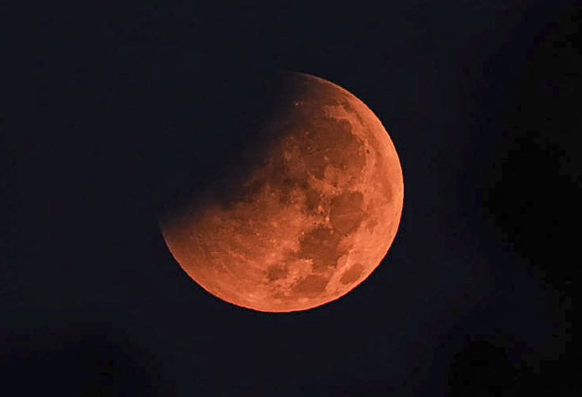 The partial lunar eclipse of 28 August 2026 captured from Ankara, Turkiye. Photo by Metin Aktas/Anadolu via Getty Images