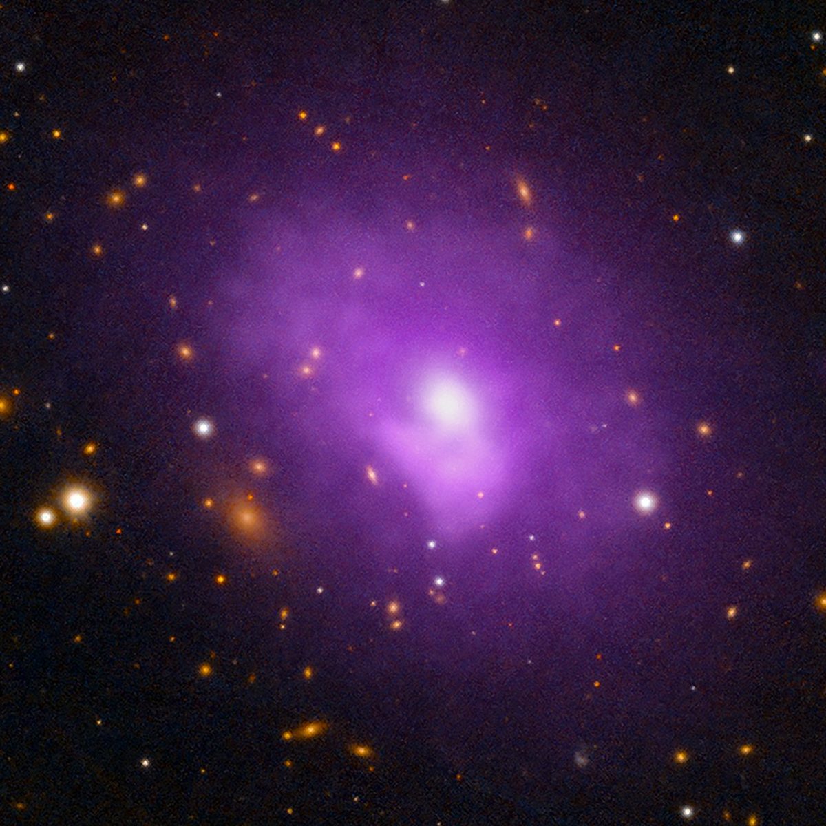 Widefield view of Abell 478. Credit: X-ray: NASA/CXC/Univ. of Bologna/F. Ubertosi; Image Processing: NASA/CXC/SAO/N. Wolk