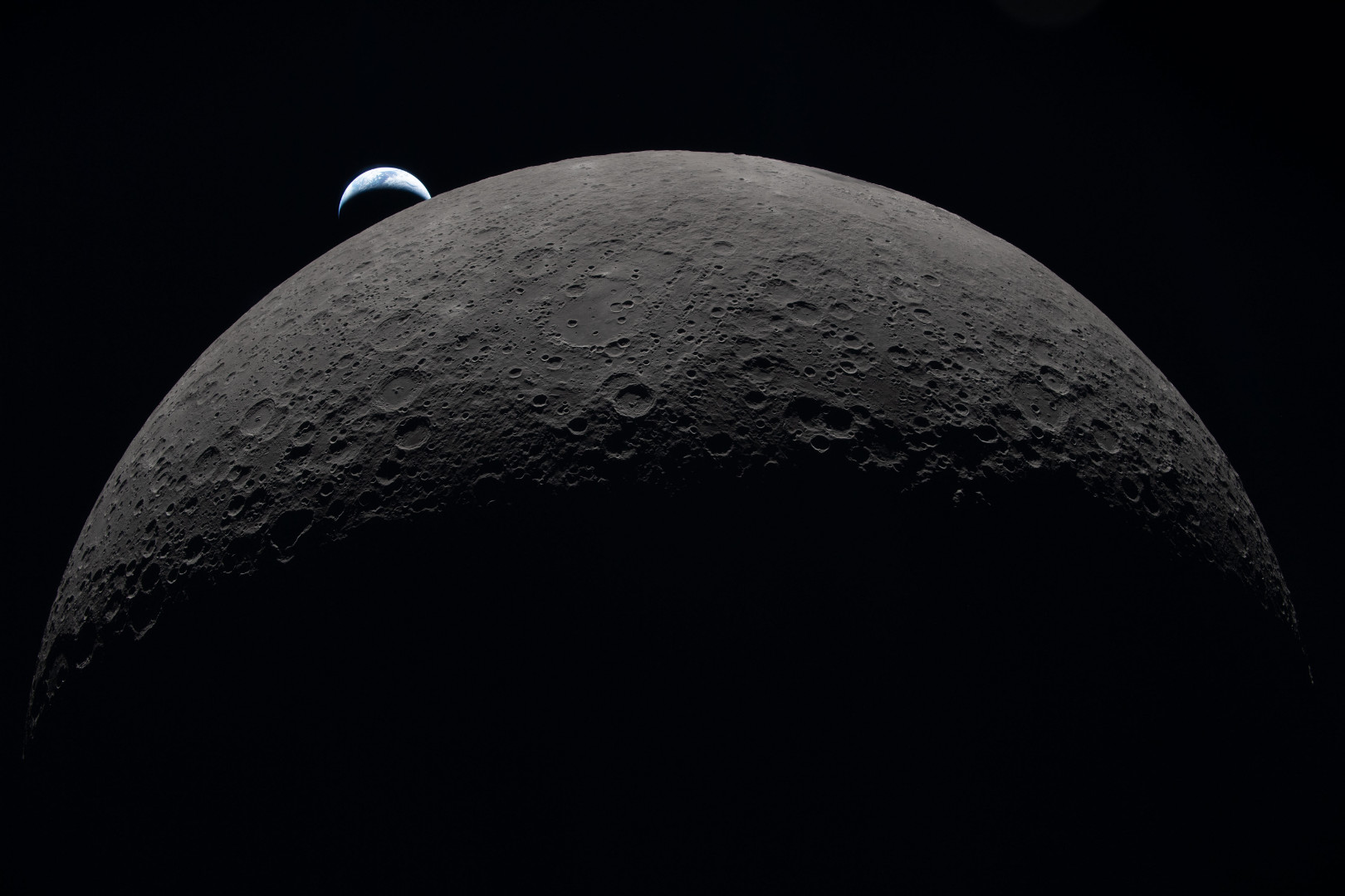 Earthset from the far side of the Moon 6 April 2026 Credit: NASA