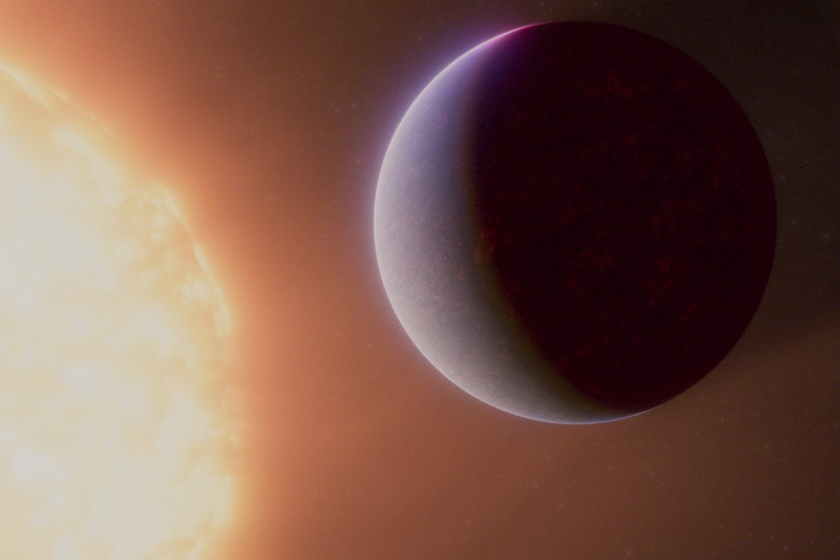 Artist's impression of exoplanet 55 Cancri 3, a rocky super-Earth that Webb Telescope data shows could have an atmosphere. Credit: NASA, ESA, CSA, Ralf Crawford (STScI)