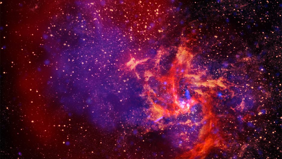 The centre of our galaxy focusing on Sagittarius A*, a supermassive black hole and a bright radio source. Without radio astronomy, little would be known about this compact object. Credit: NRAO/AUI/NSF