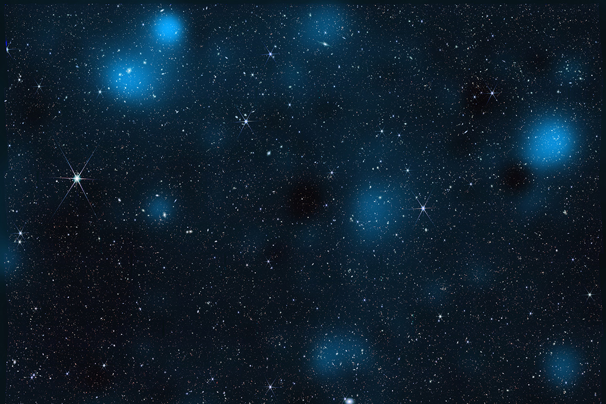 Section of a dark matter map created by the James Webb Space Telescope. Credit: NASA/STScI/J. DePasquale/A. Pagan