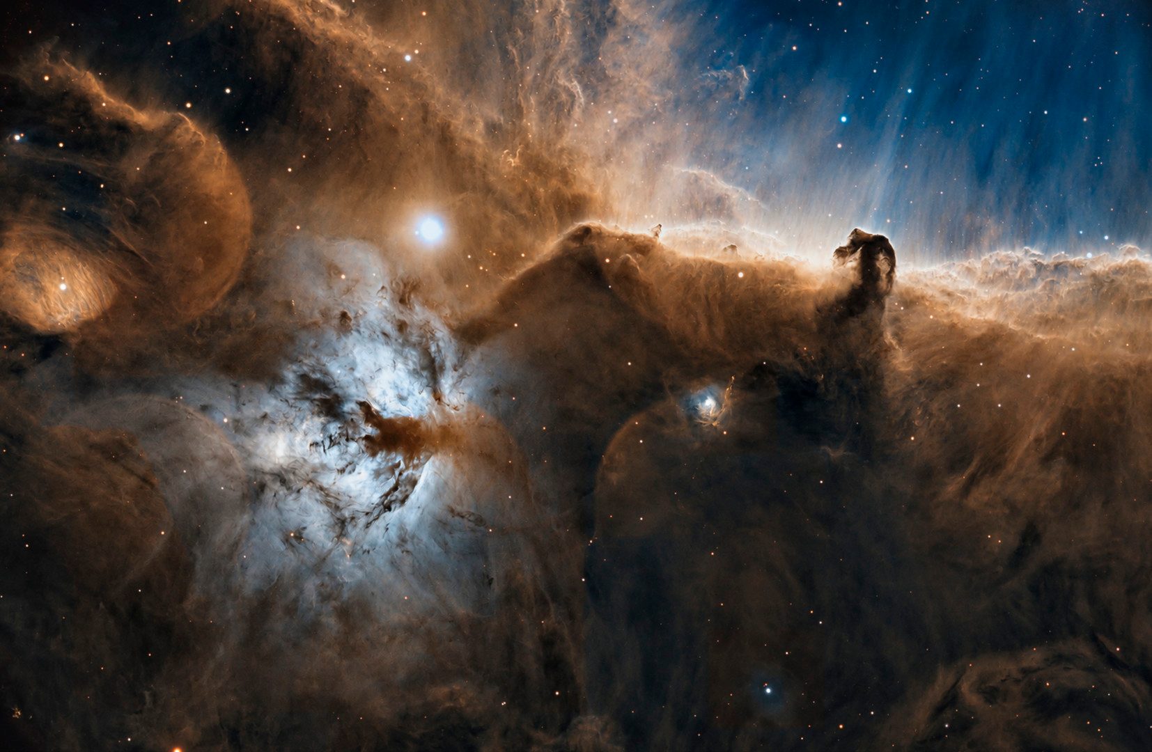The Horsehead Nebula Fernando Oliveira de Menezes, Munhoz, Minas Gerais, Brazil, 13 September 2025-17 April 2026 Equipment: ZWO ASI6200MM camera, Askar APO 203mm refractor, Software Bisque Paramount MX+ mount