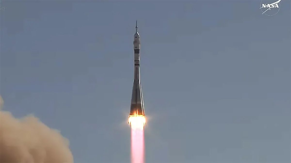 NASA astronauts were launching into space using the Soyuz as recently as 2025. On 8 April 2025, Soyuz MS-27 launched from Baikonur Cosmodrome in Kazakhstan toward the International Space Station, carrying NASA astronaut Jonny Kim and Russian cosmonauts Sergey Ryzhikov and Alexey Zubritsky onboard. Credit: NASA+