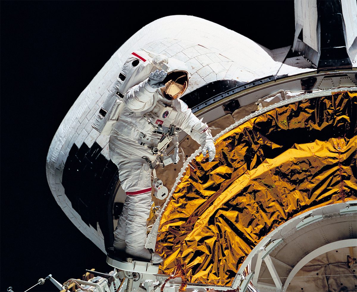 Astronaut Carl E. Walz pictured during Space Shuttle Discovery mission STS-51. Credit: NASA