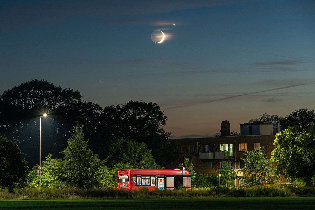 A fabulous view of Venus and the crescent Moon captured by Arash Sefidgaran from Mitcham, London, UK, 17 June 2026

Equipment: Nikon Z6II camera, Sigma 150-600mm at 150mm, Sirui tripod
Exposure: ISO 2500, f/8, 1/6s
Software: Lightroom