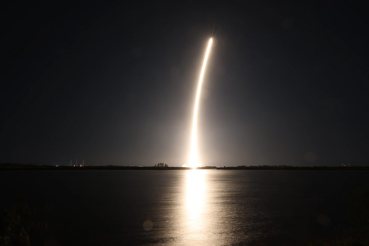 Launch of the SpaceX Falcon 9 on 15 January 2025. Credit: NASA/Frank Michaux