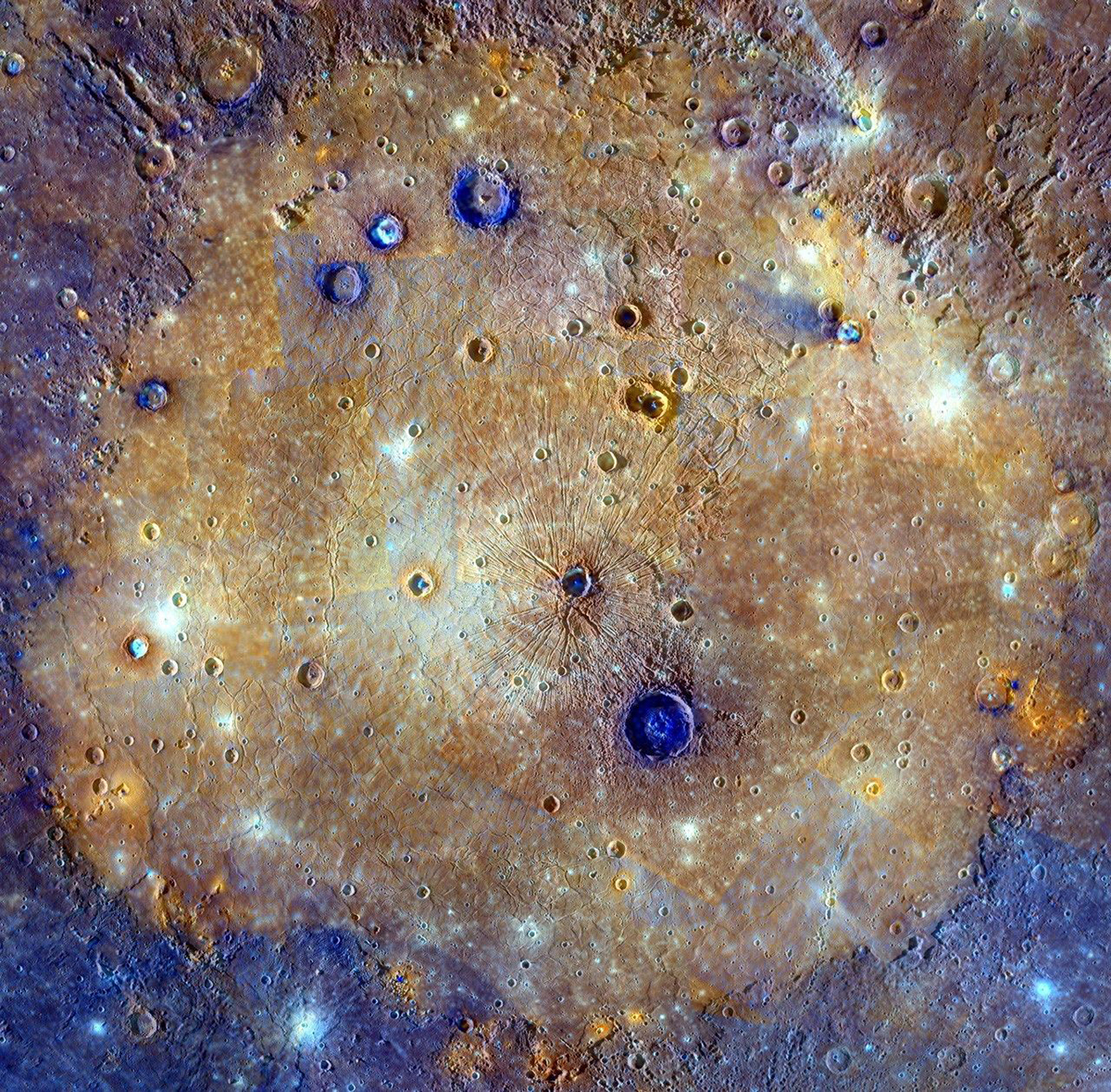 Caloris Basin on Mercury. Credit: NASA/Johns Hopkins University Applied Physics Laboratory/Carnegie Institution of Washington