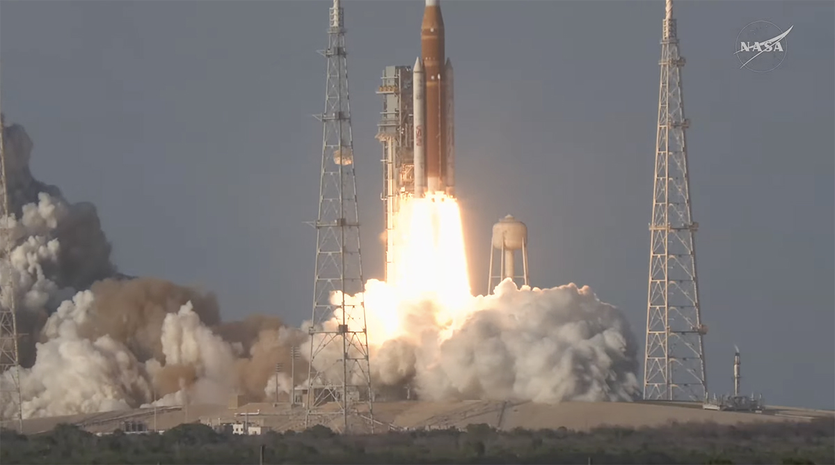 Space elevators could offer a far cleaner alternative to rockets in the long run. Credit: NASA TV