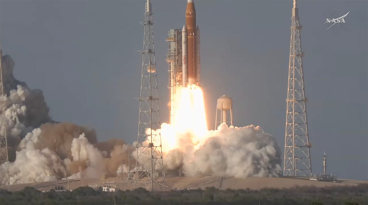 Space elevators could offer a far cleaner alternative to rockets in the long run. Credit: NASA TV
