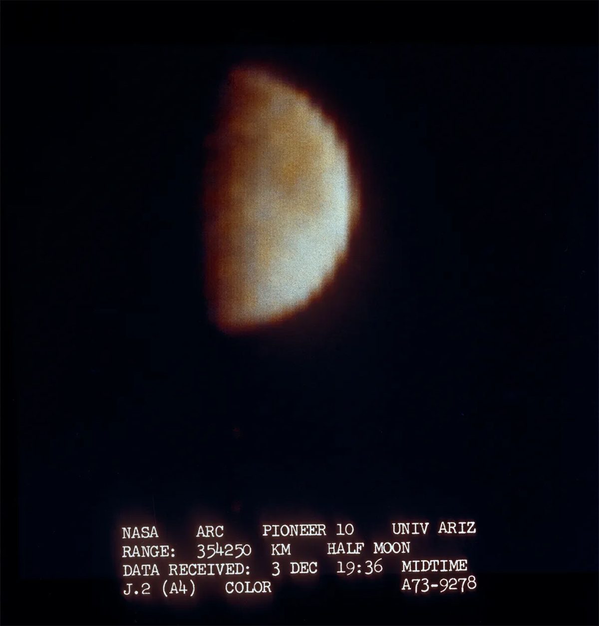 The first image of Europa from a spacecraft was captured by NASA's Pioneer 10 mission. Credit: NASA/JPL-Caltech
