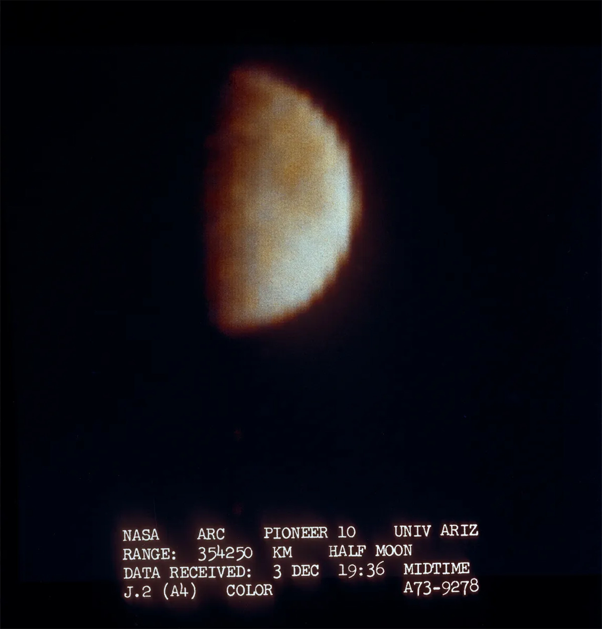 The first image of Europa from a spacecraft was captured by NASA's Pioneer 10 mission. Credit: NASA/JPL-Caltech