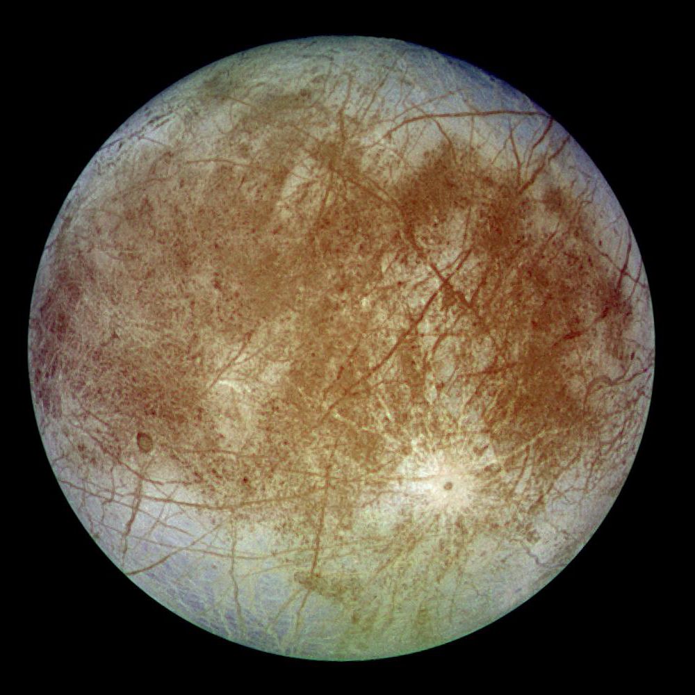 Images of Jupiter's moon Europa captured by NASA's Galileo spacecraft. Credit: NASA/JPL/DLR