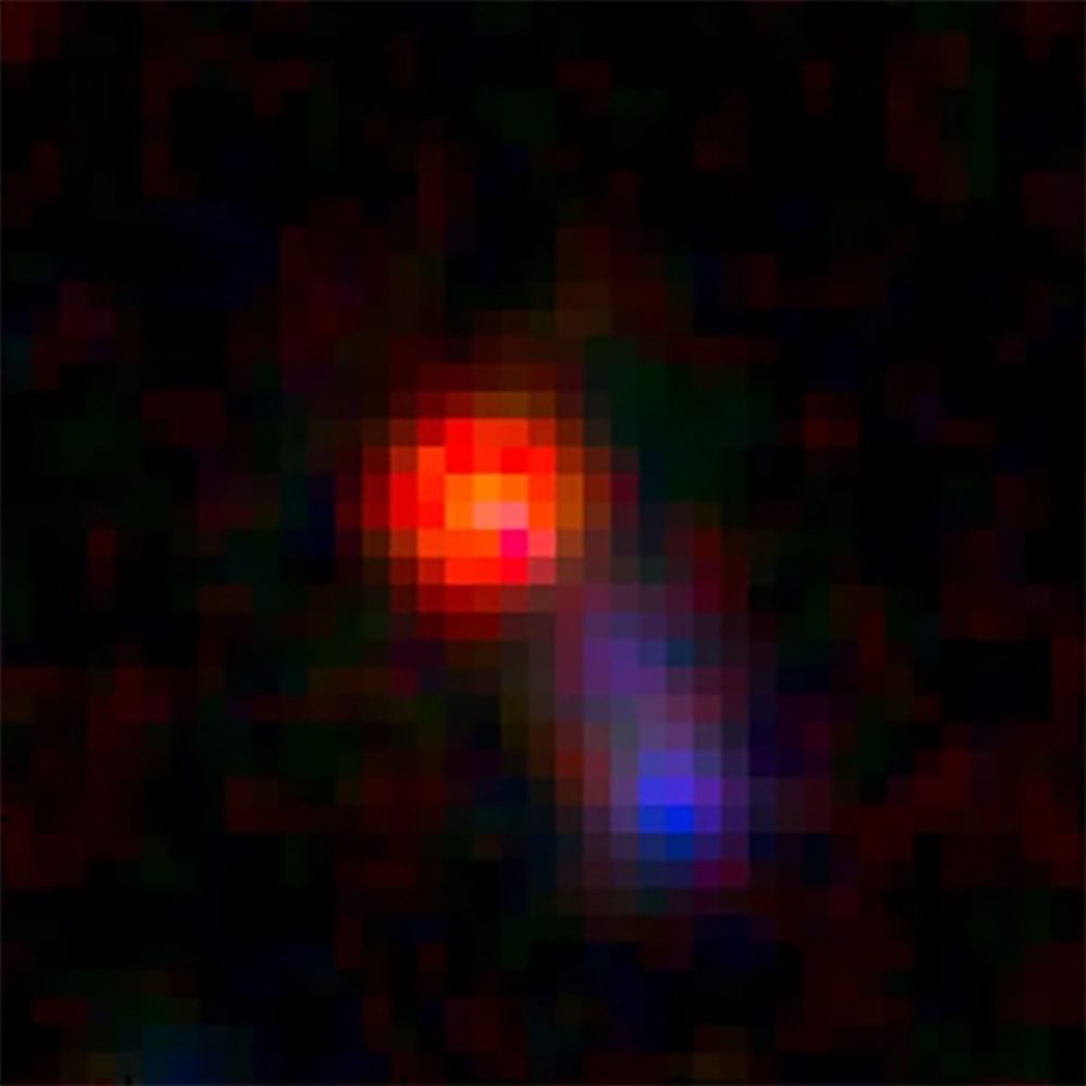The Virgil Galaxy, as seen by the James Webb Space Telescope. Credit: ESA/Webb, NASA & CSA, G. Östlin, P. G. Perez-Gonzalez, J. Melinder, the JADES Collaboration, M. Zamani (ESA/Webb)
